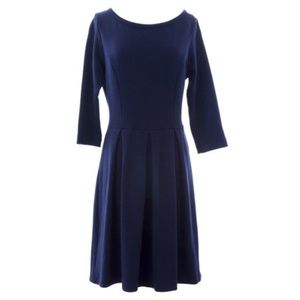 Boden Lou Lou Navy Pleated Dress, Sz 10R